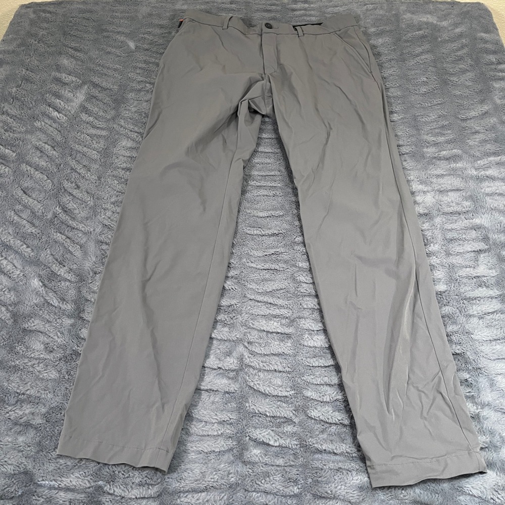 KJUS Men Iver Pants Gray Tailored Fit Performance Golf Trousers W36 L32 MG20-J03